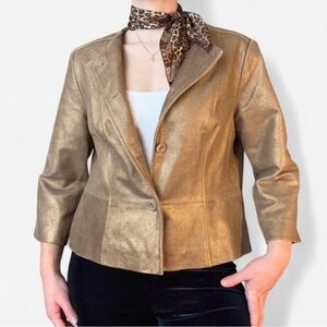 Kate Hill Metallic Gold Blazer